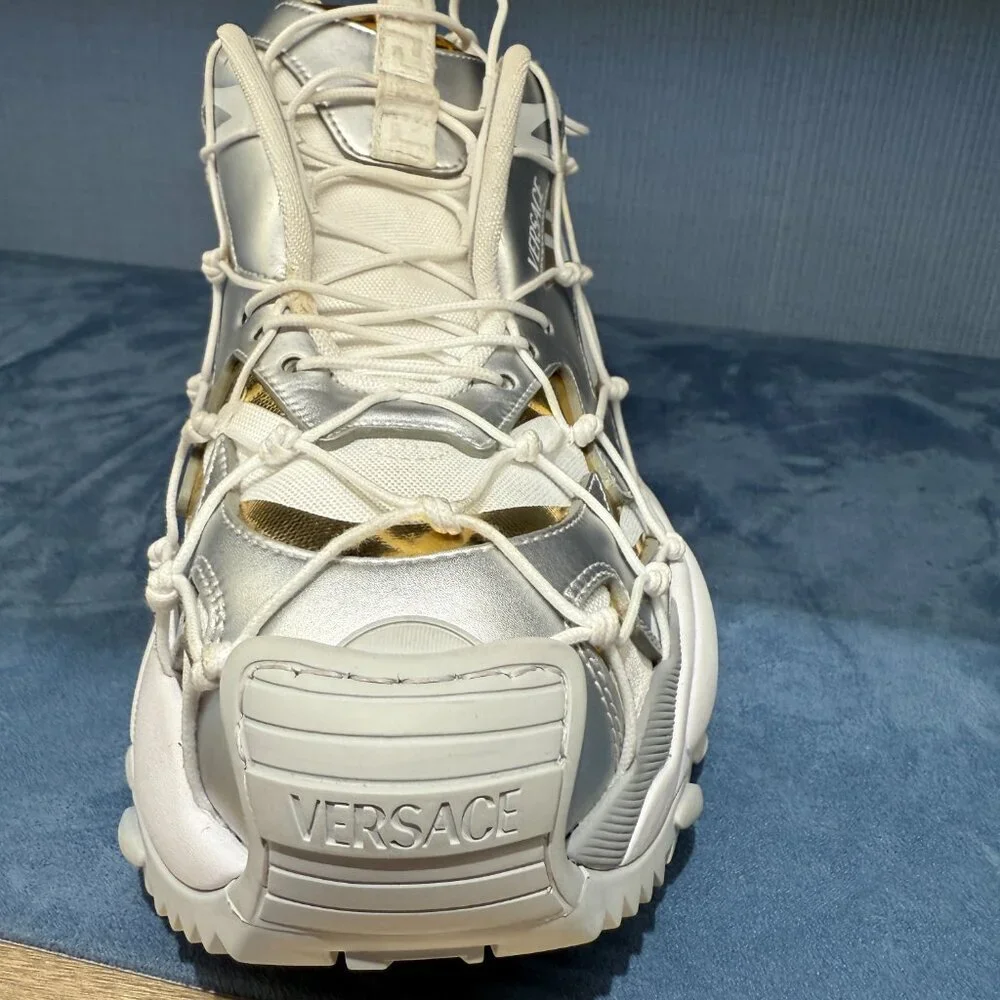VERSACE Mercury M_VS_03 Rope, Leather‎ and Mesh Sneakers. 46